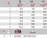 Набор буров SDS-plus спираль MS5 TURBOKEIL (7 шт.) RoseBox KEIL 253500512